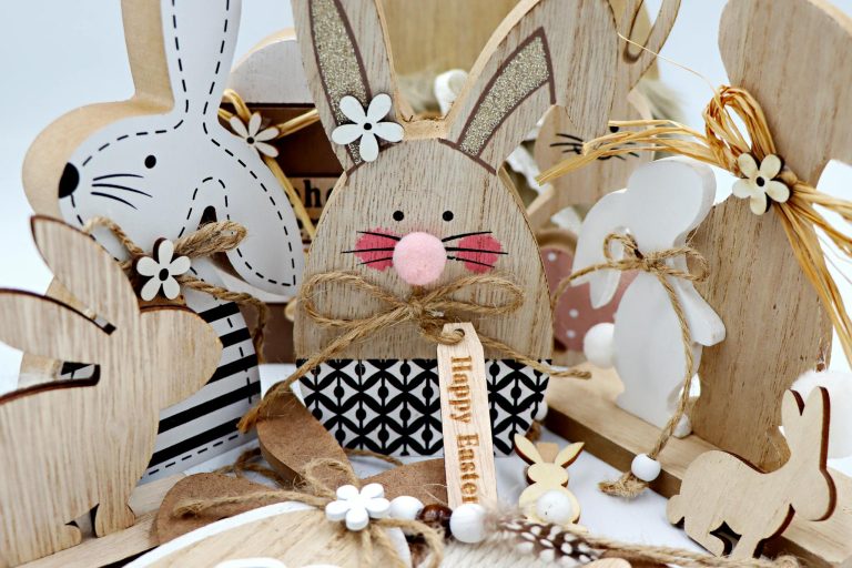 Wooden Figures  Featuring a Easter Bunny Collection